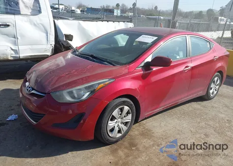 2016 Hyundai Elantra Se z USA, uszkodzony, nr VIN 5NPDH4AE3GH700992